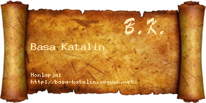 Basa Katalin névjegykártya