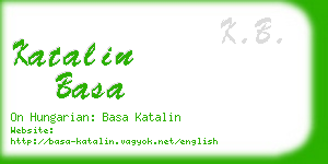 katalin basa business card